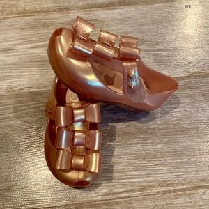 Mini Melissa Triple Bow flat-Size 8